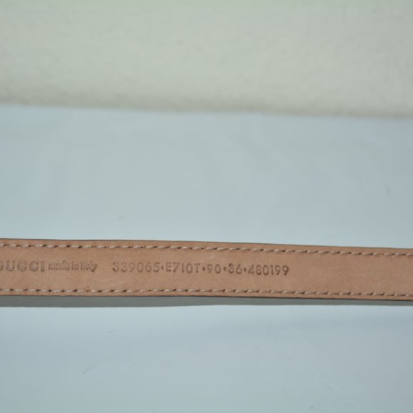 NWT GUCCI CROCODILE LEATHER BAMBOO BUCKLE SKINNY BELT main image 4